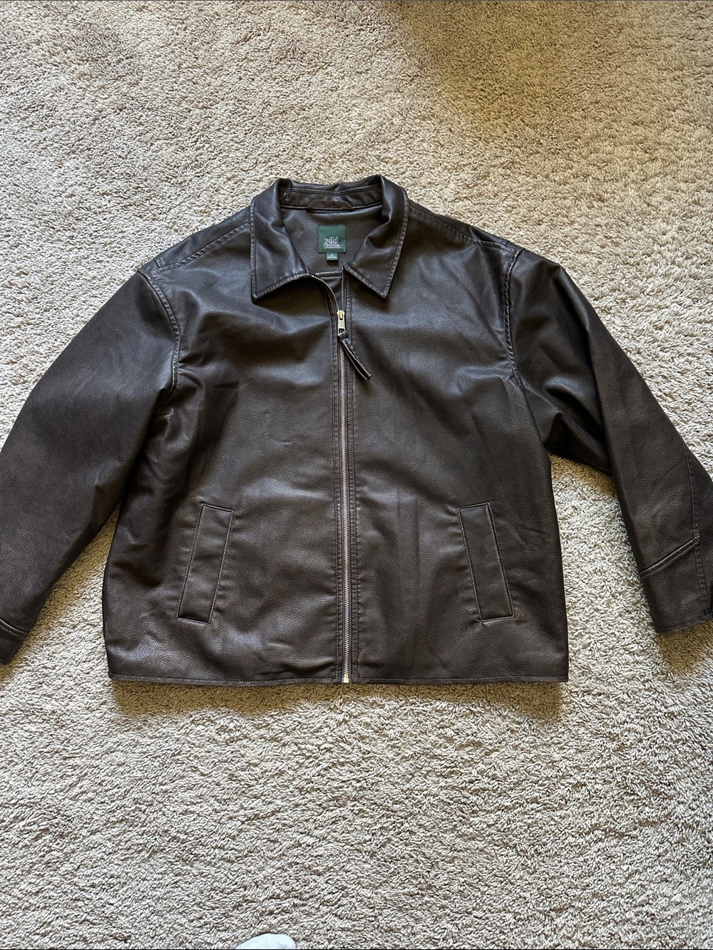 wild fable Dark Brown pleather Zip Jacket